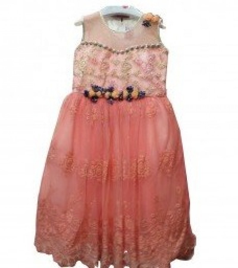 Gorgeous Barbie Frock With Inner Tights For Little Girls - 4 To 7 Years