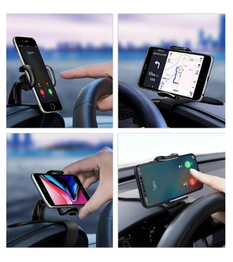 Universal 360 Degree Rotation Curved Car Dashboard Mount Mobile Holder Stand